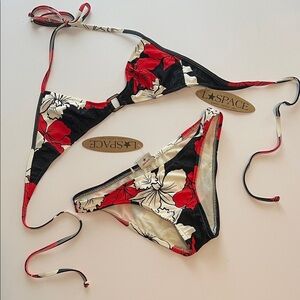 NWT Y2K L⭐️space 2-piece bikini swimsuit size medium